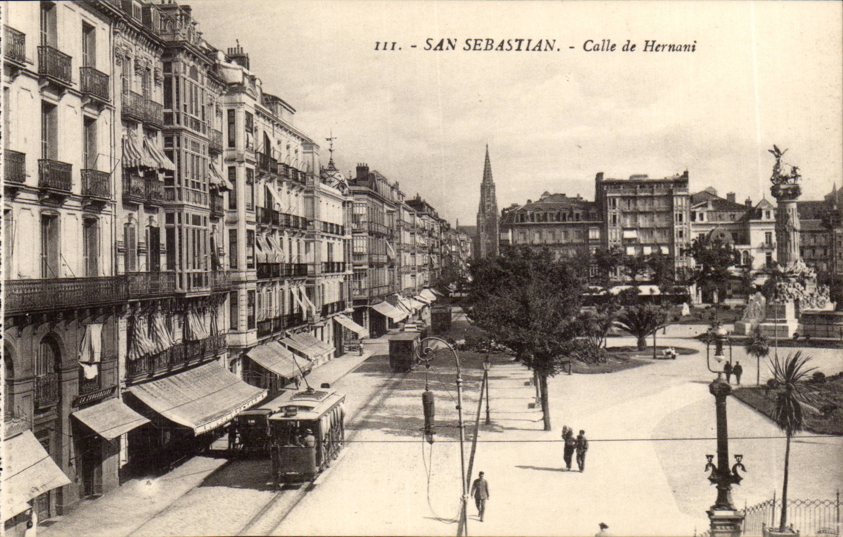 CPA Espagne Espana Spain San Sebastian Calle de Hernani