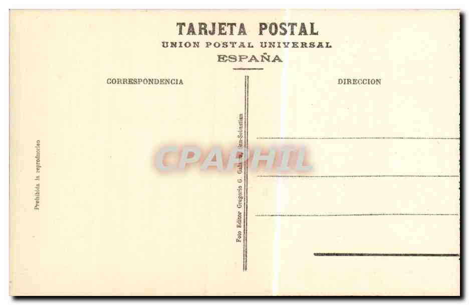 CPA Espagne Espana Spain San Sebastian Calle de Hernani — Rückseite