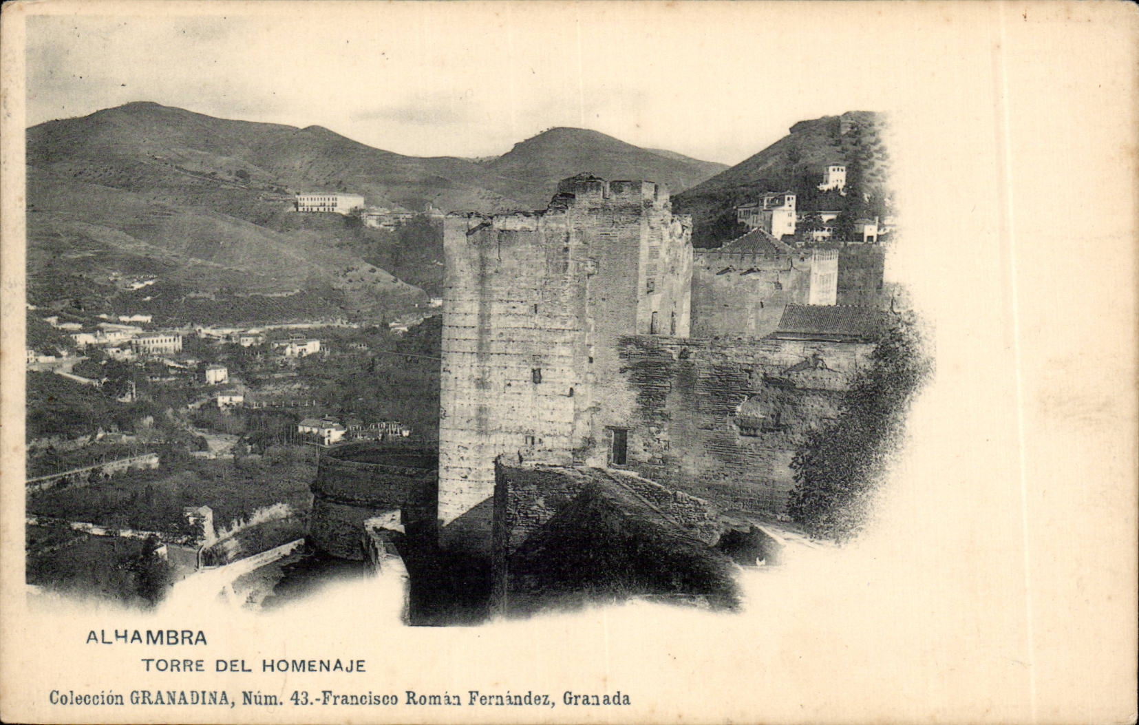 CPA Espagne Spain Espana Alhambra Torre del Homenaje