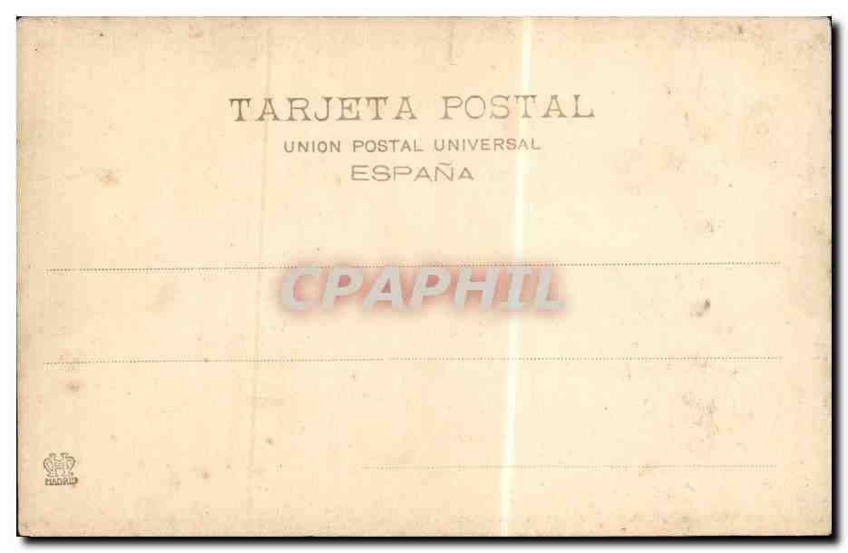 CPA Espagne Spain Espana Alhambra Torre del Homenaje — Rückseite