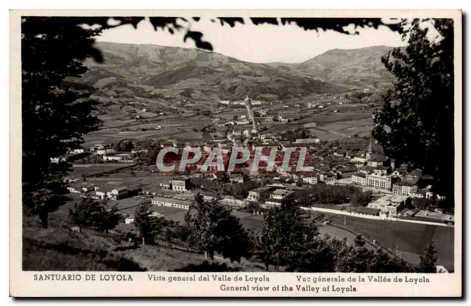 CPA Espagne Spain Espana Santuario de Loyola Vista general del Valle de Loyola