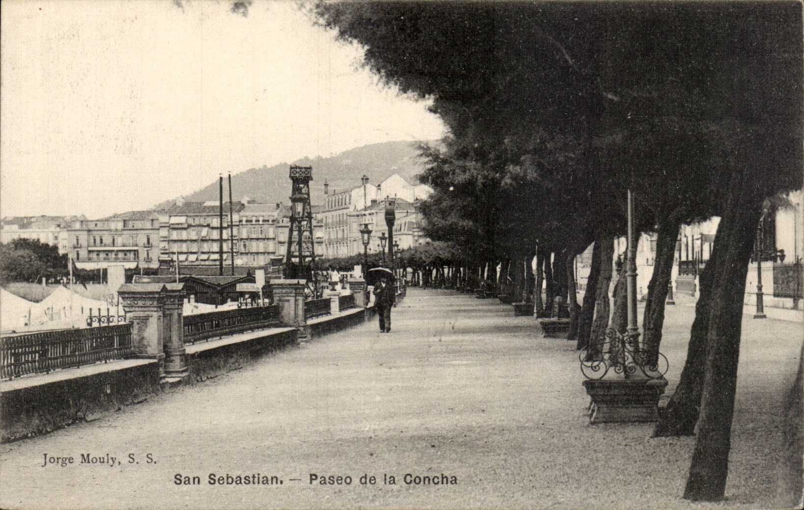 CPA Espagne Spain Espana San Sebastian Paseo de la concha