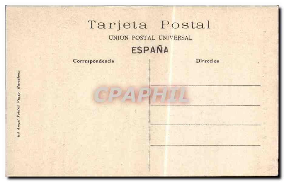 CPA Espagne Spain Espana Tarragona Castillo de Pilatos — Rückseite