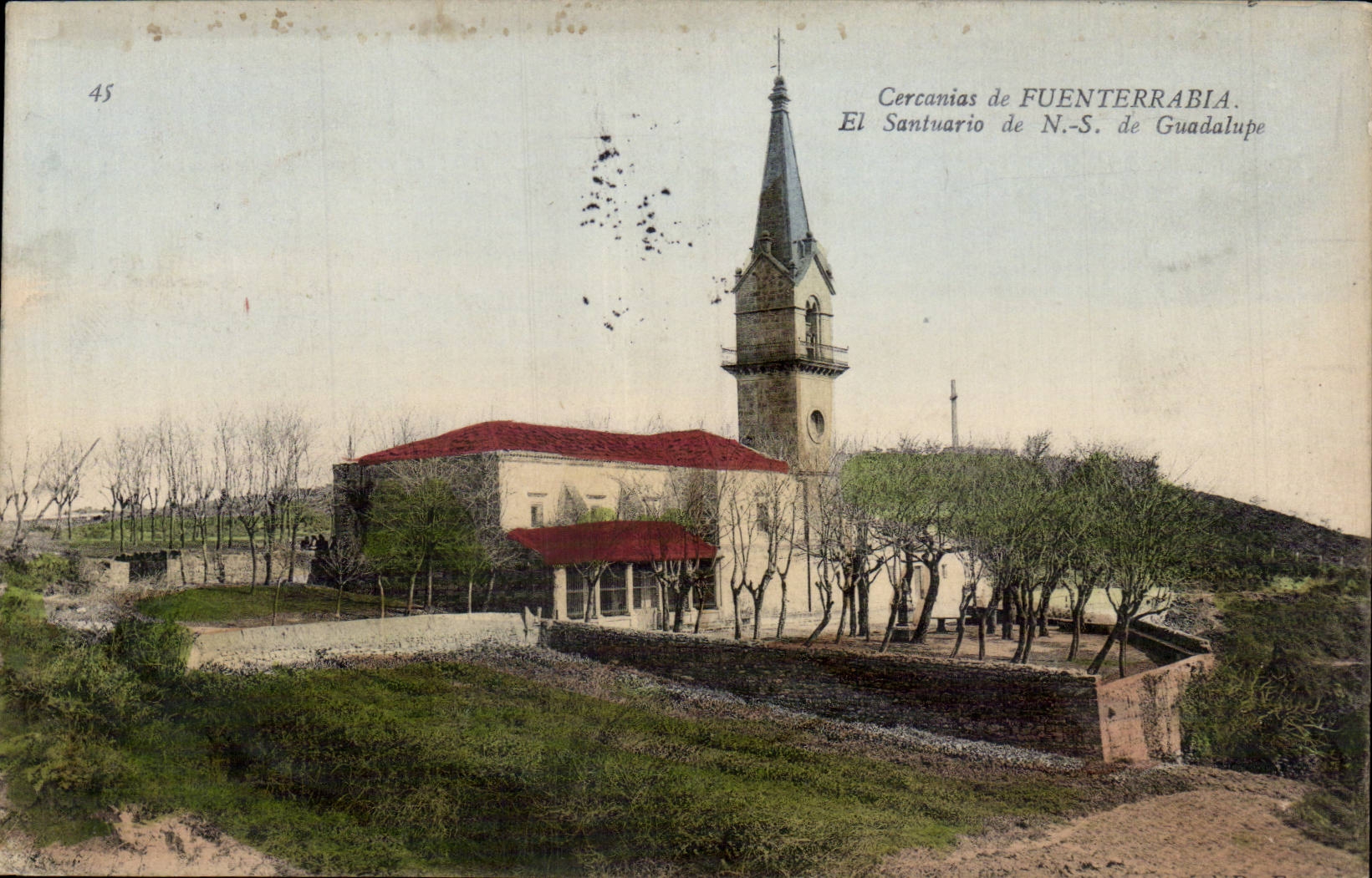 CPA Espagne Spain Espana Cercanias de Fuenterrabia El Santuario de NS de Guadalupe