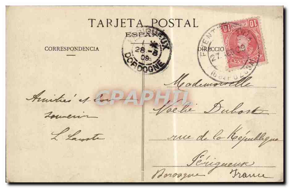 Fuenterrabía — Procession religieuse le 8 septembre — Tiburcio Berrotarán (n°10) — Rückseite
