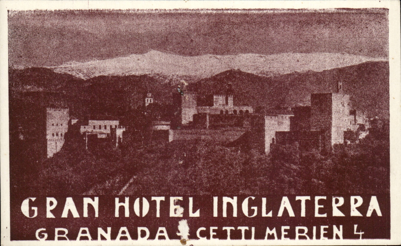 Espagne Espana Spain CPA Gran Hotel Inglaterra 