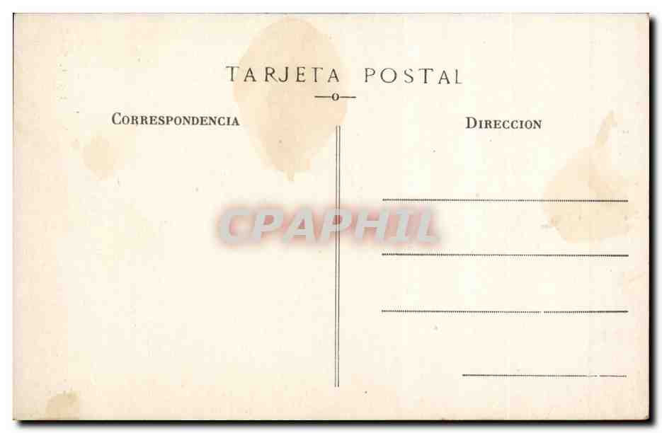 CPA Espagne Spain Espana Port Bou Carretera de Espana — Rückseite