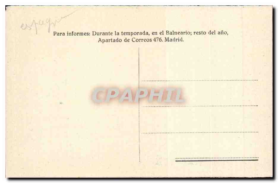 CPA Espagne Spain Espana El pueblo de Panticosa — Back