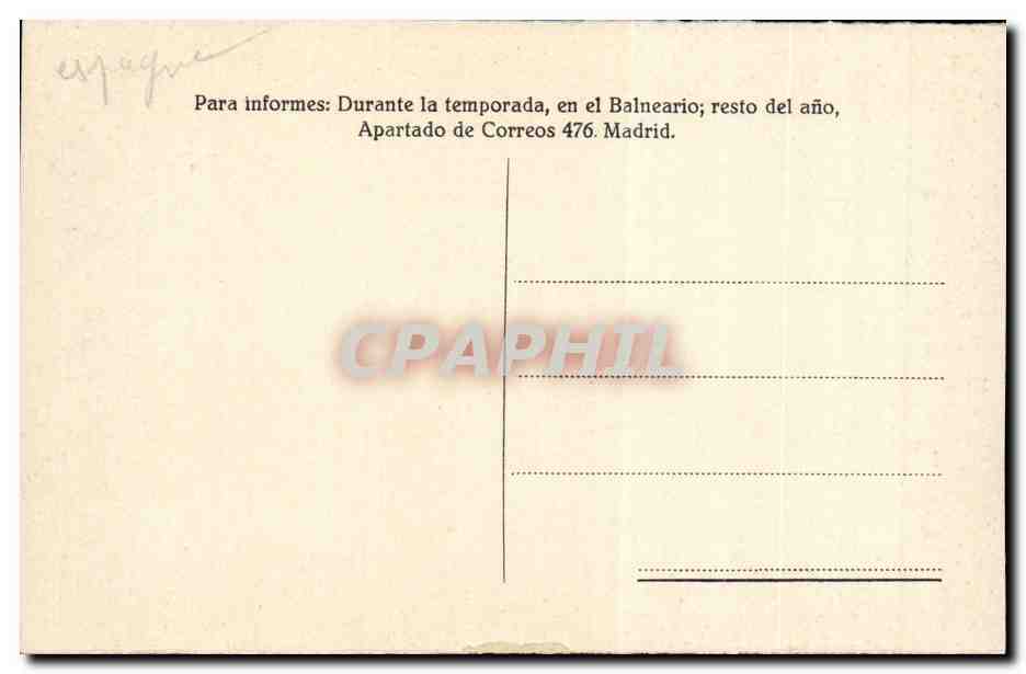 CPA Espagne Spain Espana Polituara — Rückseite
