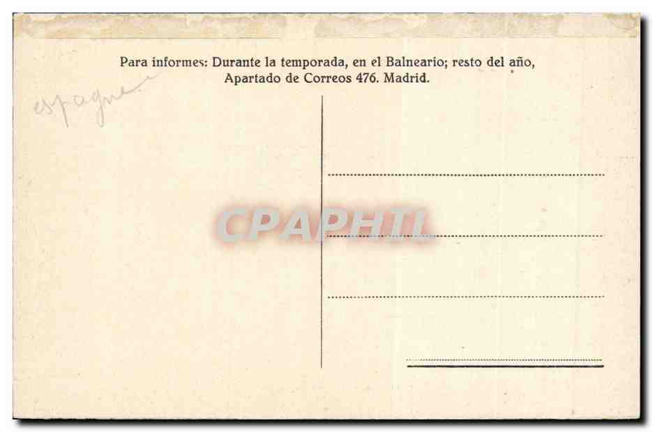 CPA Espagne Spain Espana El pueblo de Panticosa en Invierno — Back