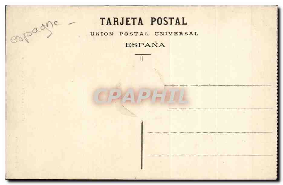CPA Espagne Spain Espana Fuenterrabia Calle mayor — Rückseite