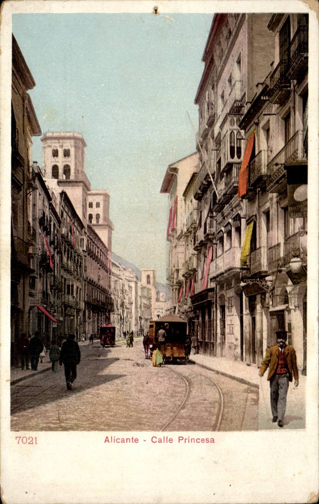 CPA Espagne Spain Espana Alicante Calle Princesa