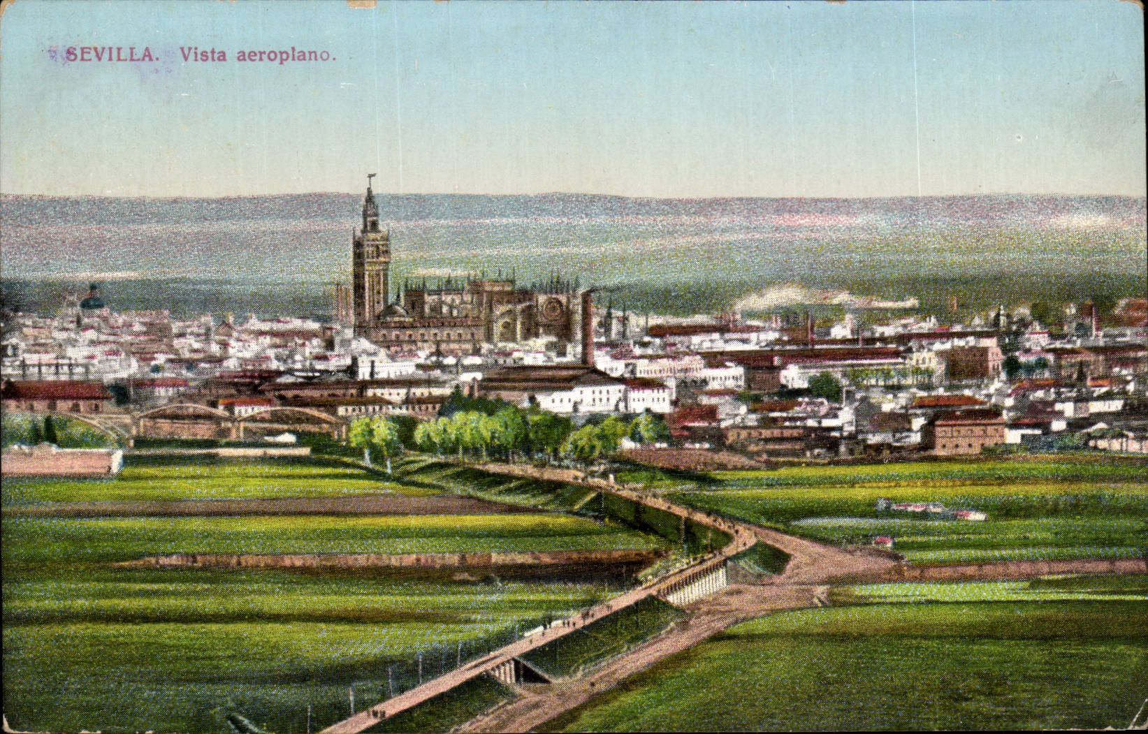 Seville — vue aérienne — Union Postal Universal, Espagne