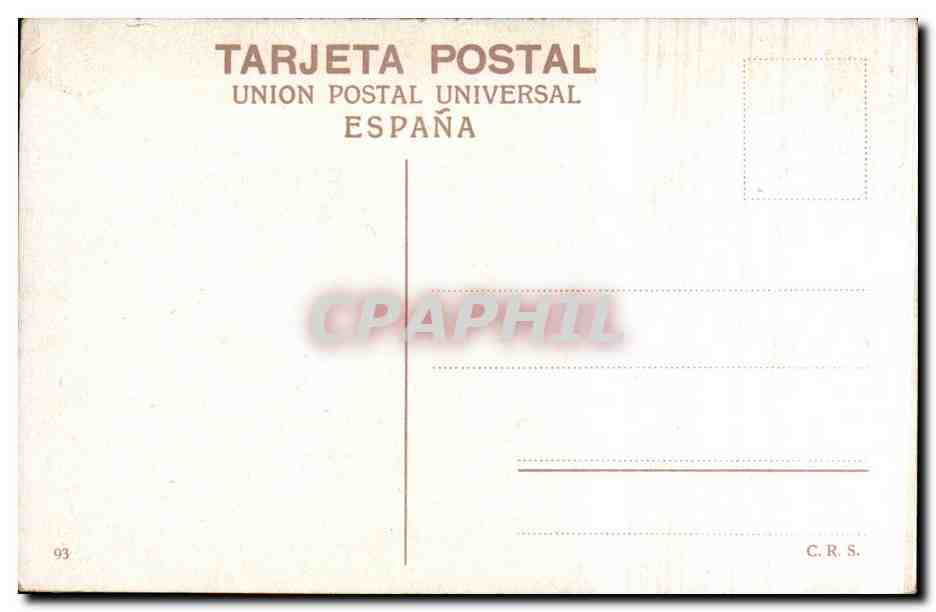 Seville — vue aérienne — Union Postal Universal, Espagne — Verso