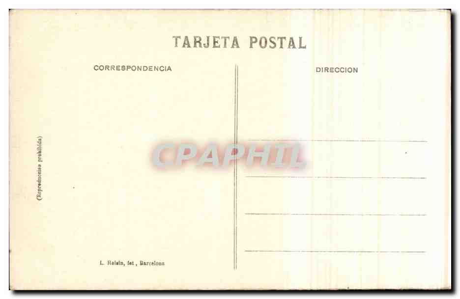 CPA Espagne Spain Espana Valencia La lonja — Back