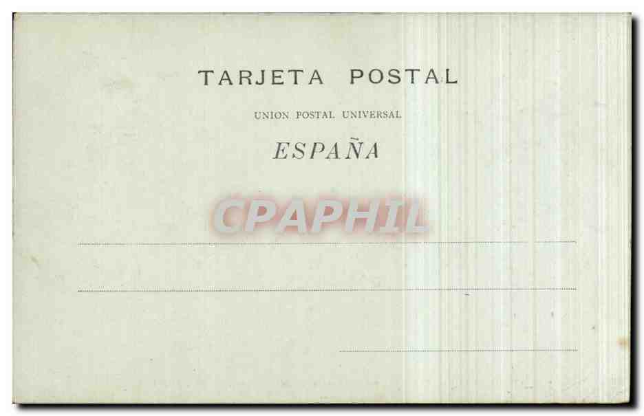 CPA Espagne Spain Espana San Sebastian Vista general del Puerto tomada del Castillo — Back