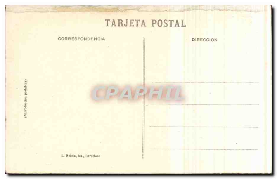 CPA Espagne Spain Espana Valencia Estacion del Norte — Rückseite