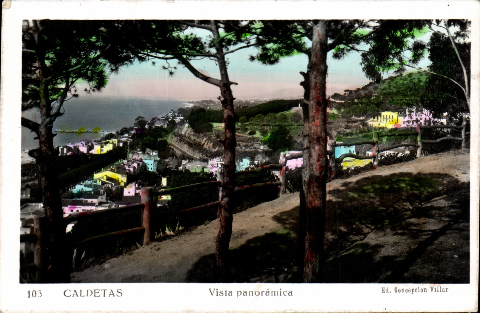 CPA Espagne Spain Espana Caldetas Vista panoramica