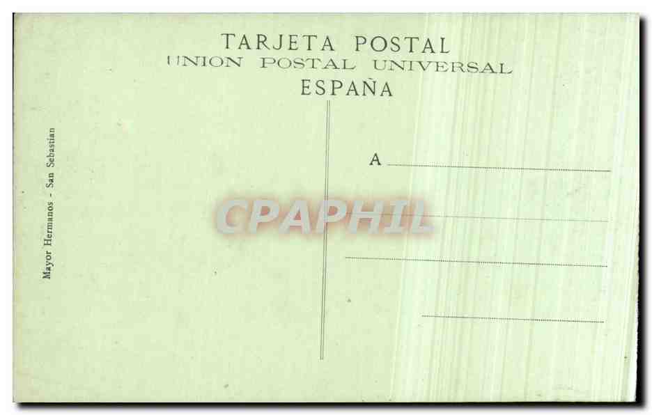 CPA Espagne Spain Espana San Sebastian Palacio Real — Rückseite