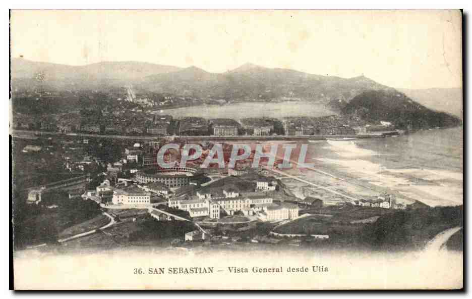 CPA Espagne Spain Espana San Sebastian Vista general desde Ulia