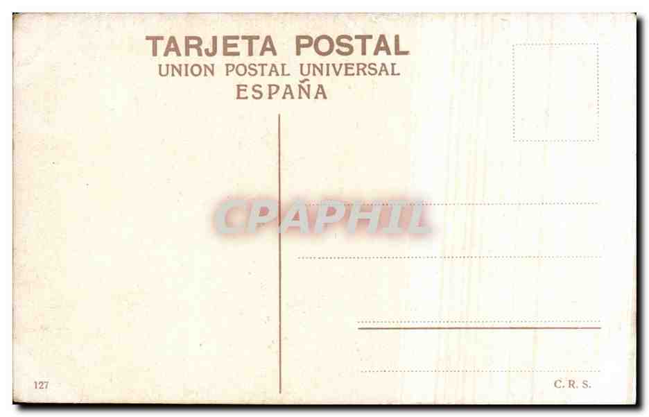 CPA Espagne Spain Espana Sevilla Antiguo Barrio Santa Cruz — Rückseite