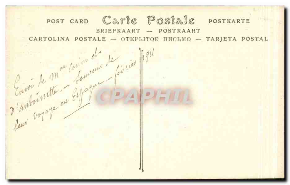 CPA Espagne Spain Espana San Sebastian Vista general del puerto — Rückseite