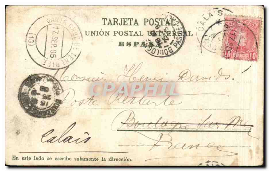 CPA Espagne Spain Espana Plaza de la Constitucion Tenerife — Verso