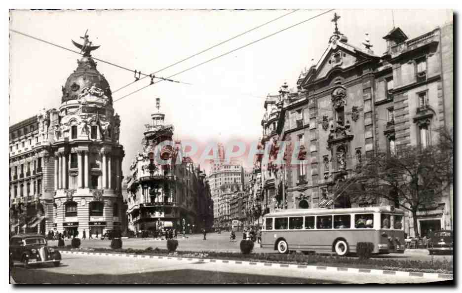 CPA Espagne Spain Espana Madrid El Fenix desde de la calle de Alcala