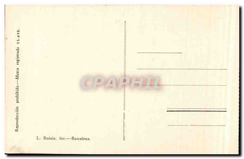 CPA Espagne Spain Espana Port Bou Vista general — Back