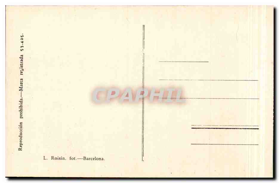 CPA Espagne Spain Espana Port Bou Carretera internacional — Rückseite