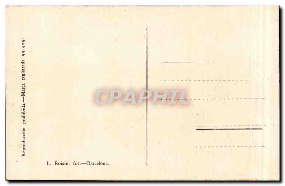 CPA Espagne Spain Espana Port Bou Embarcader — Rückseite
