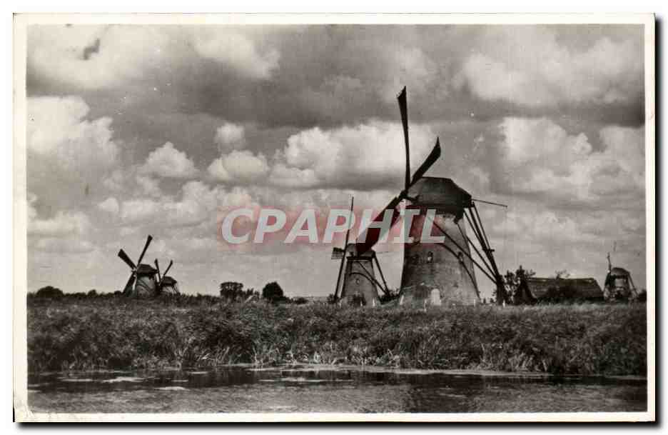 Paysage de moulins à vent néerlandais — Hollands Molenlandschap — éditeur JOHN ml 1