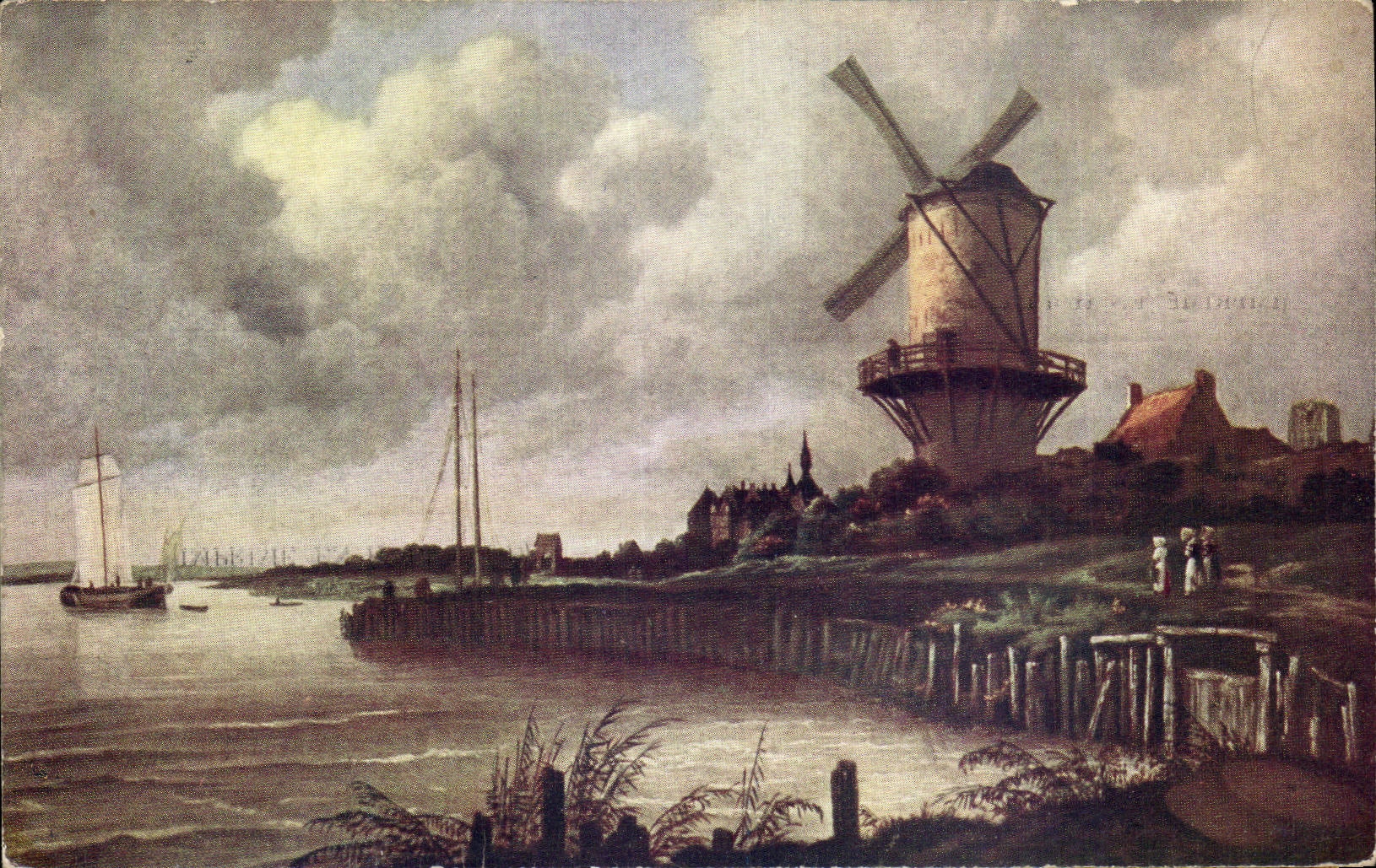 Le moulin près de Wijk bij Duurstede — Musée National Jacob van Ruysdael — éditeur Cacao Van Houten