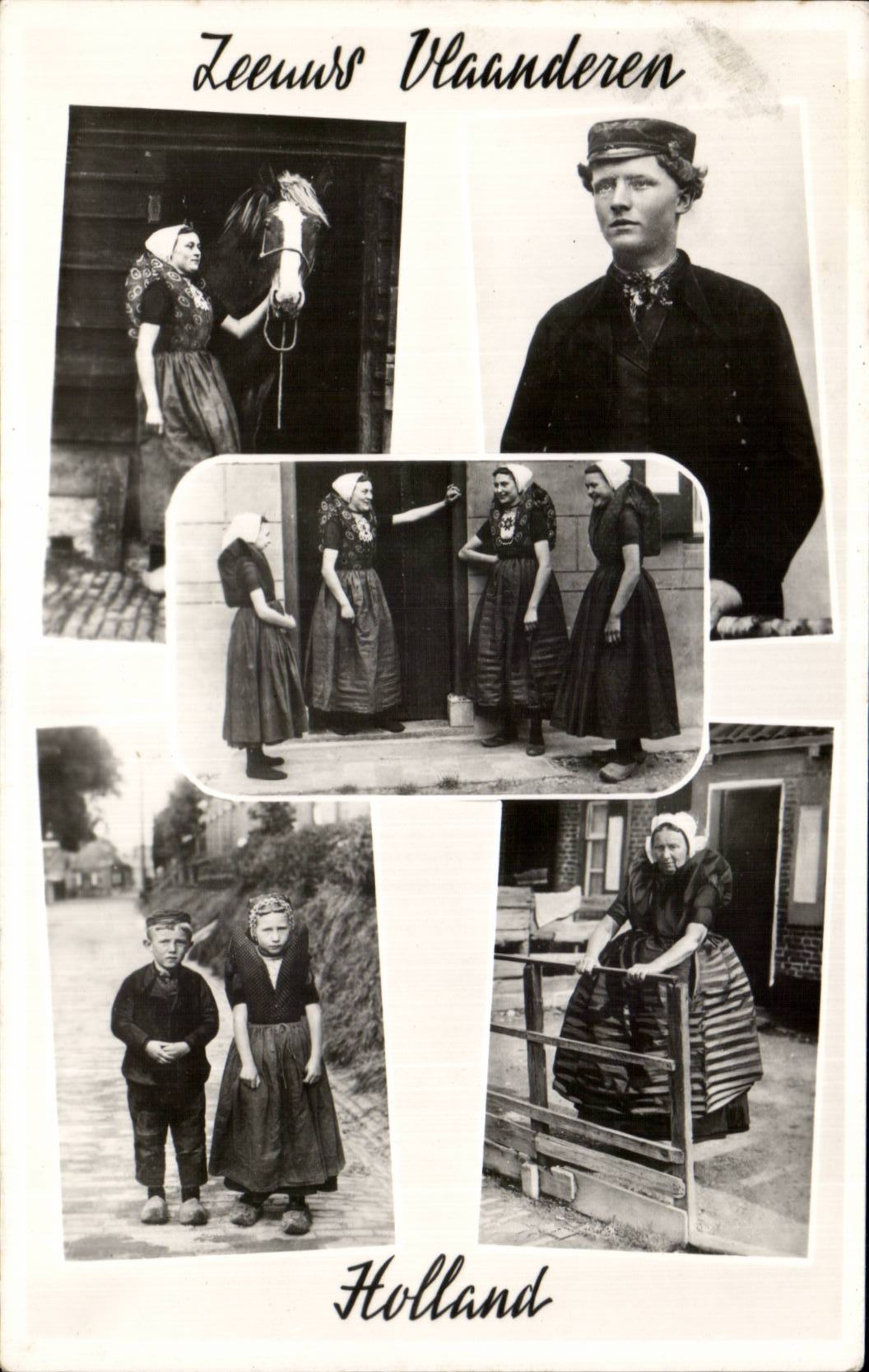 CPSM Pays Bas Leeuurs Vlanderen Holland Folklore