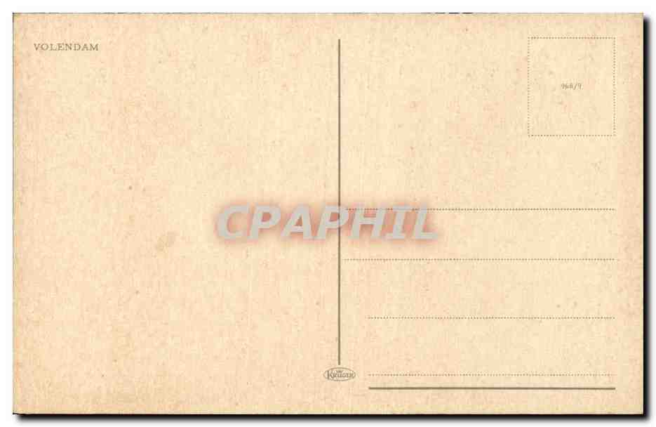 Pays Bas - Holland - Nederland - Volendam - CPA  — Back