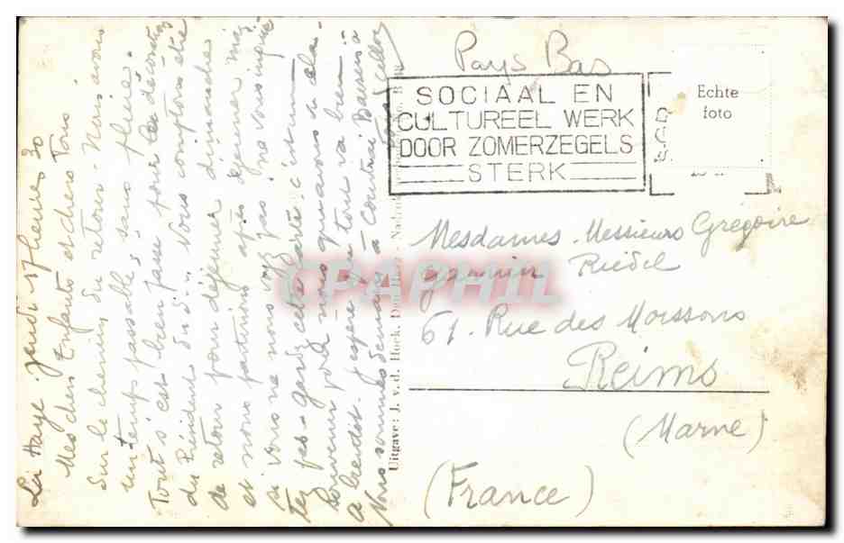 Pays Bas - Holland - Nederland - Den Haag CPA  — Rückseite