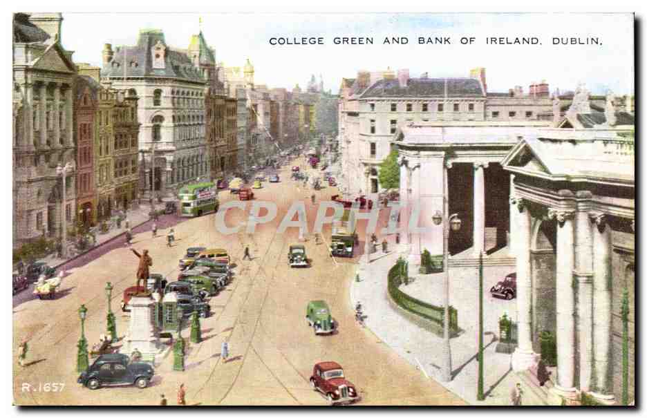 Ireland - Irlande - Dublin - College Green and Bank of Ireland - CPA 