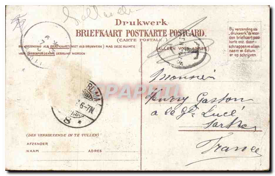 Holland - Nederland - Pays Bas - Amsterdam - Edition Grand Bazar de la Bourse - CPA  — Rückseite