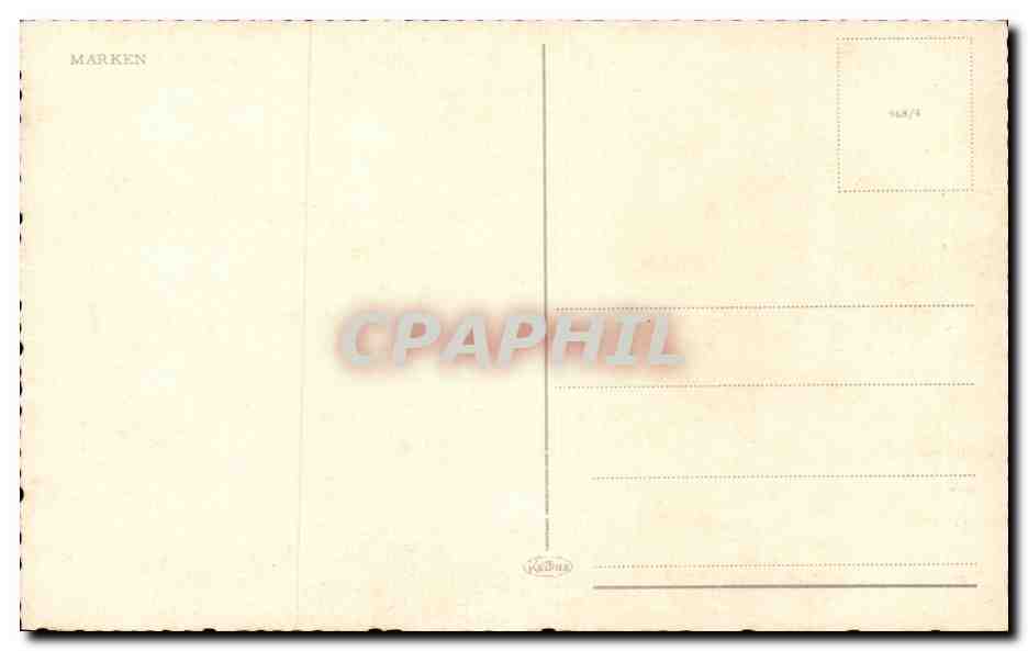 Nederland - Holland - Pays Bas - Marken CPA  — Rückseite