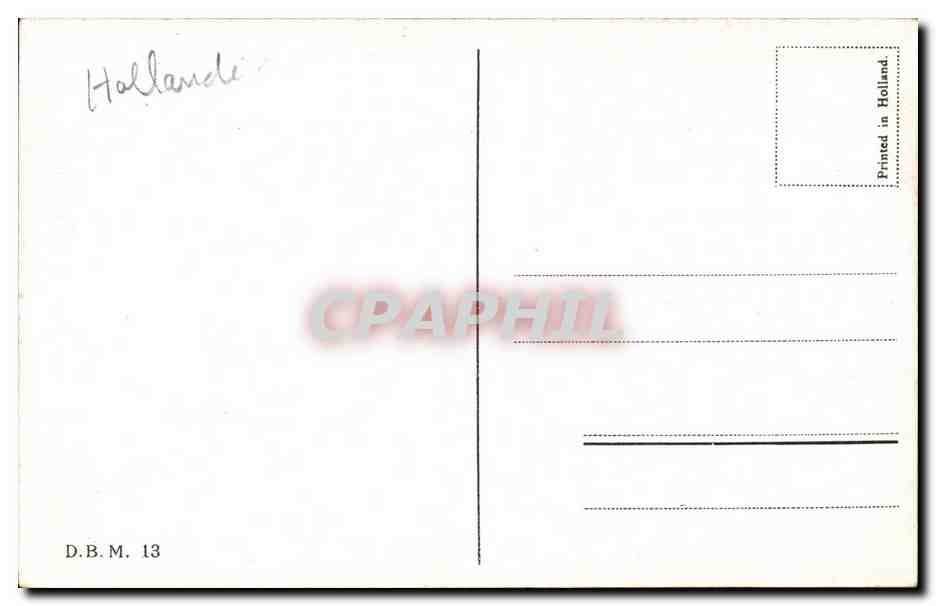 Nederland - Holland - Pays Bas - Zeeland - Haven - Folklore - Enfants - meid - Kind - CPA  — Rückseite