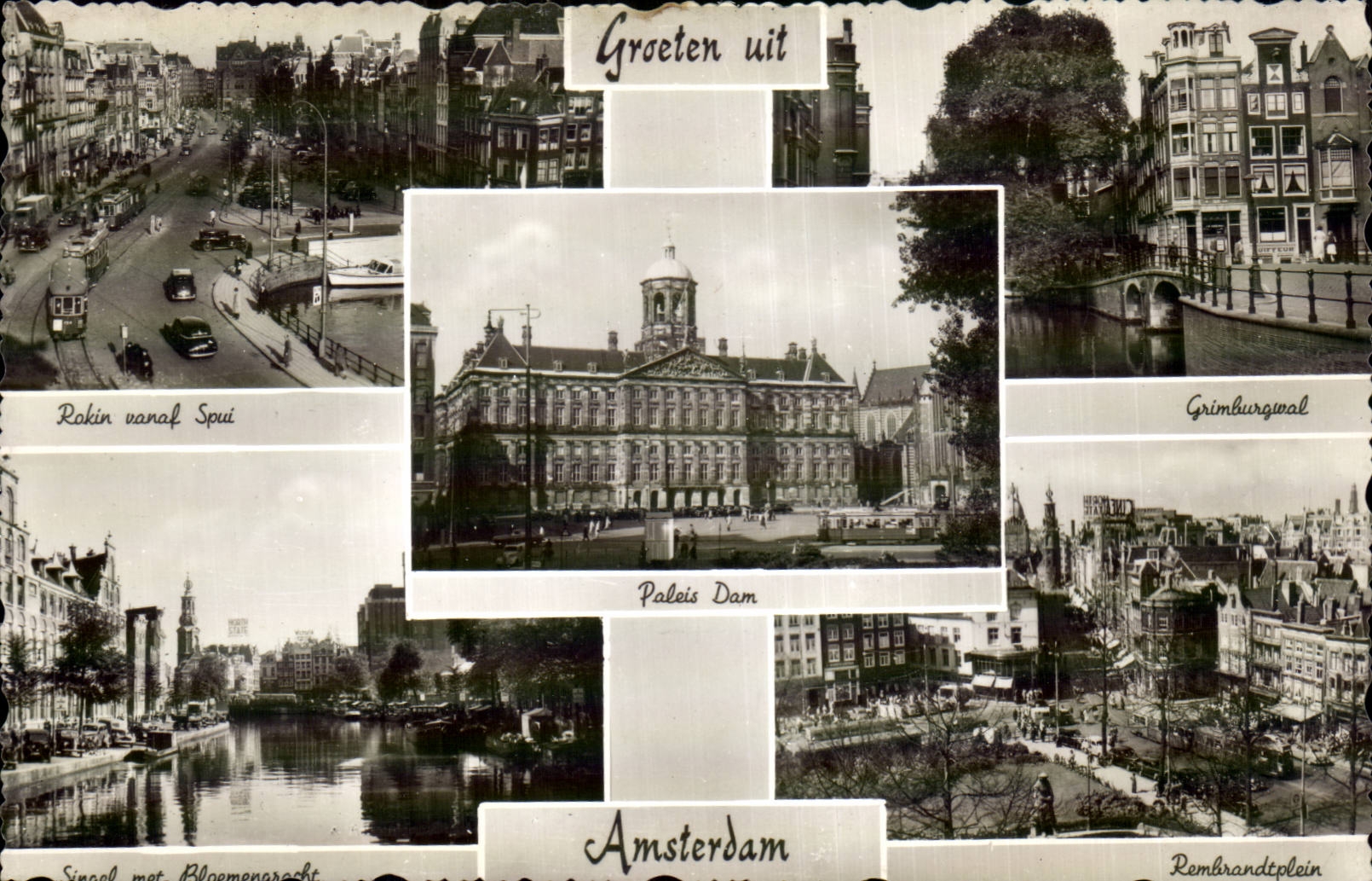 Amsterdam — vue panoramique avec le Palais Dam — H. Greven, Nadruk verboden No. 2