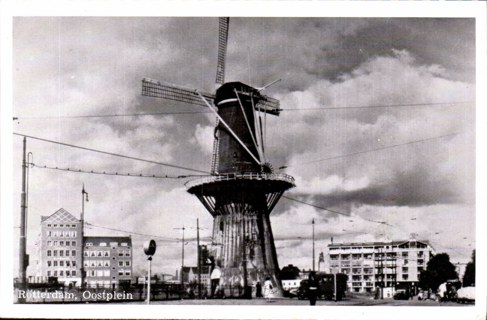 CPA Pays Bas Rotterdam Oostplein Windmill Moulin 