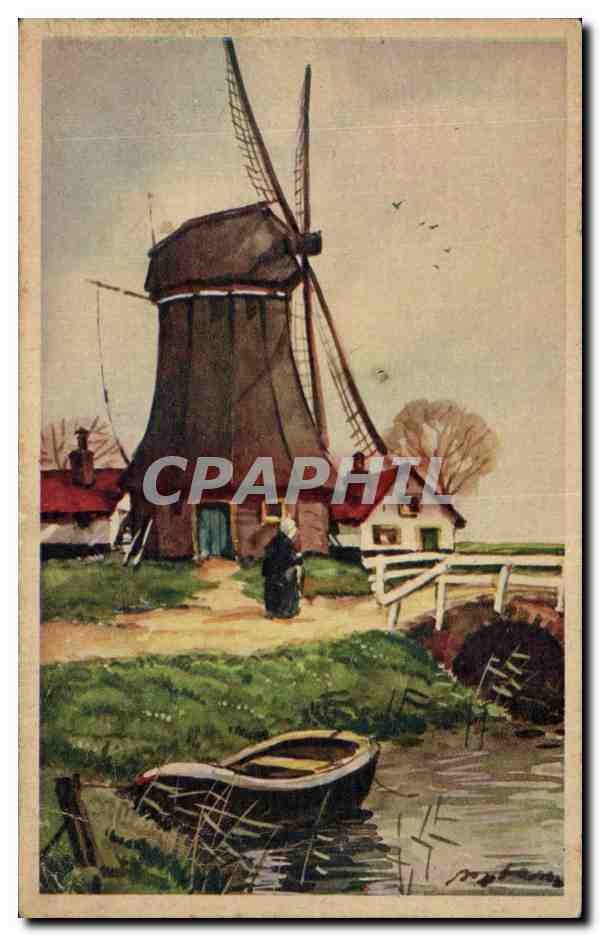 Nederland - Holland - Pays Bas - moulin - windmill - windmolen - CPA 