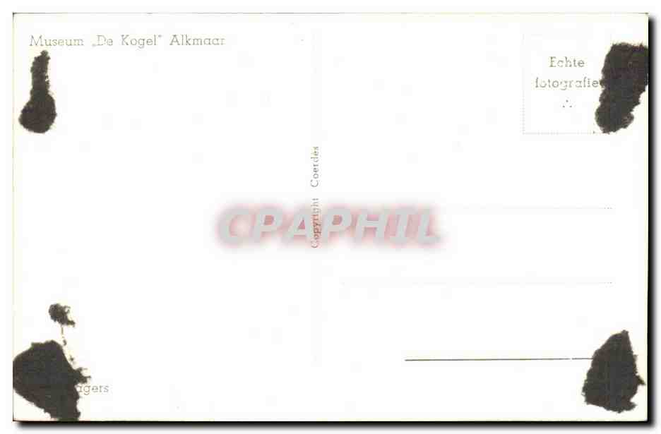 Nederland - Holland - Pays Bas - Alkmaar - De Kogel - CPA  — Rückseite