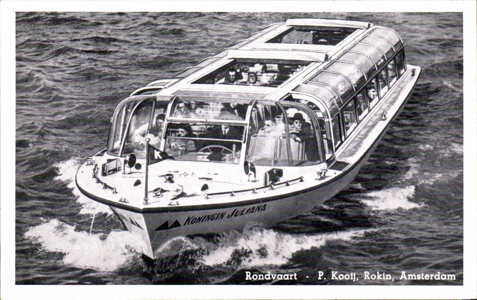 Bateau Koningin Juliana — Rondvaart — P. Kooij, Rokin, Amsterdam