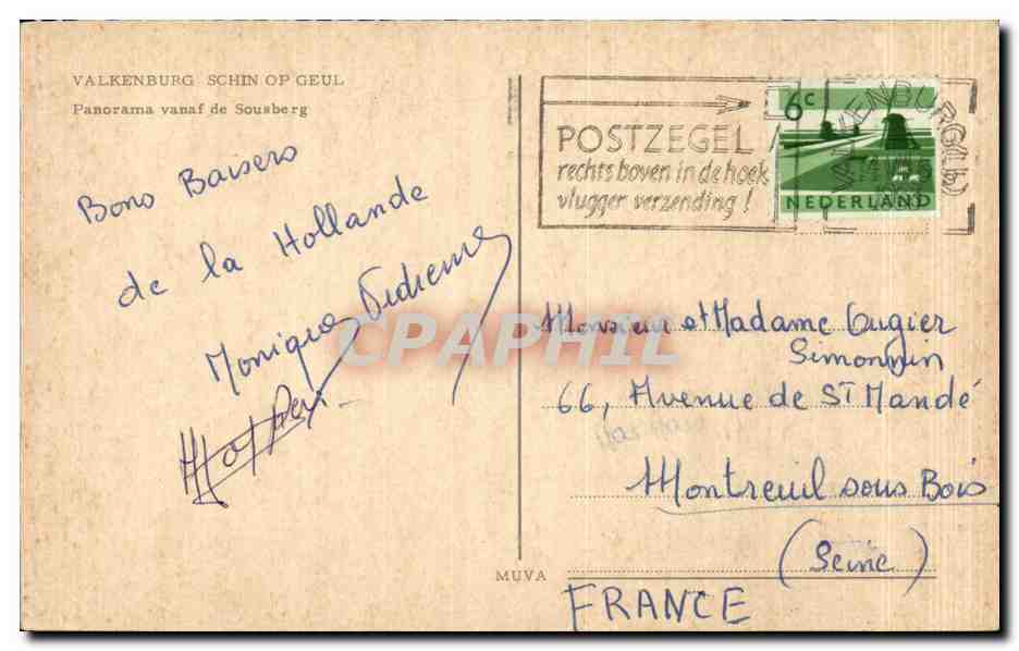 Nederland - Holland - Pays Bas - Valkenburg - Schin of Geul - CPA  — Rückseite