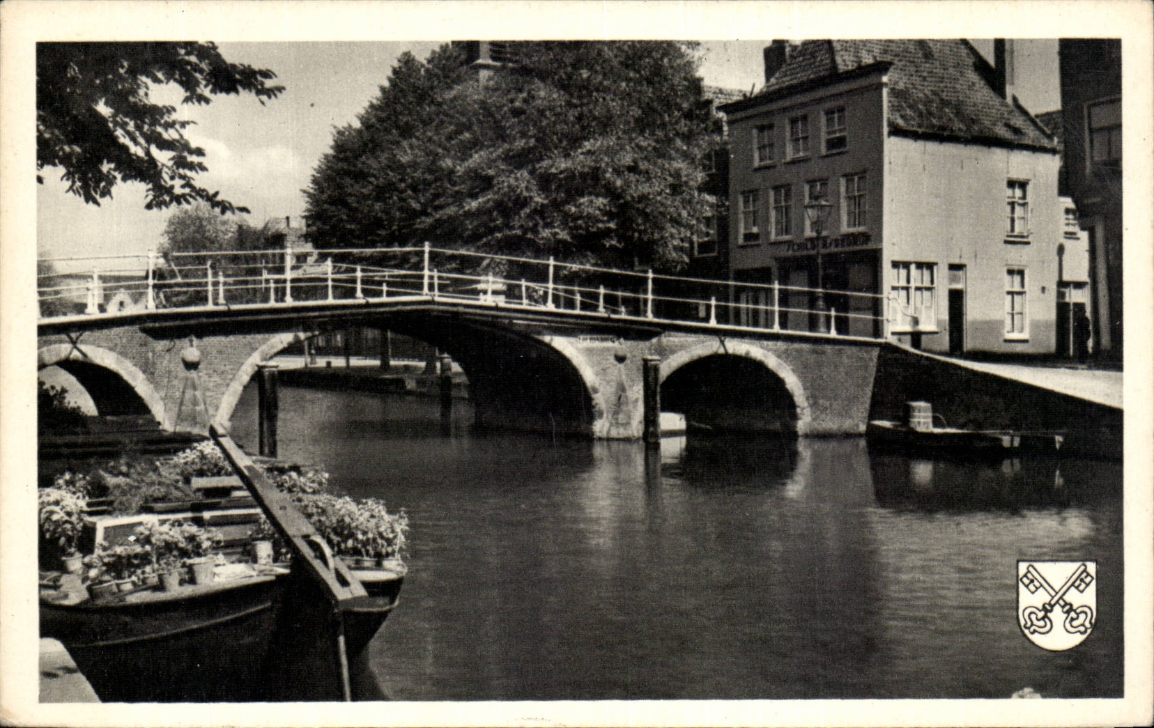 CPA Pays Bas Leiden Lourisbrug over Heerengracht