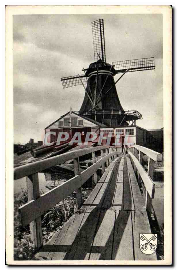 CPA Pays Bas Leiden Houtzaagmolen De Herder Windmill Moulin