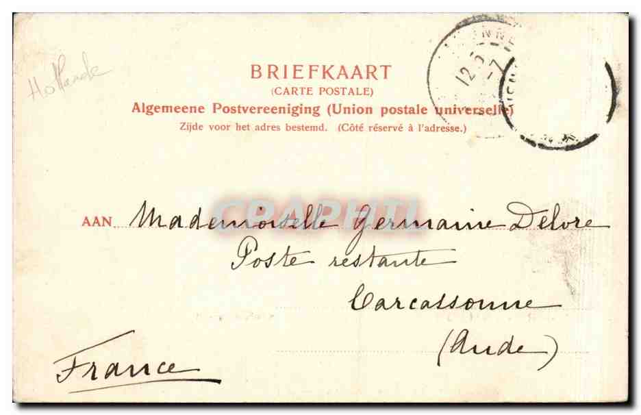 CPA Pays Bas Gravenhage Koninginnegracht — Back