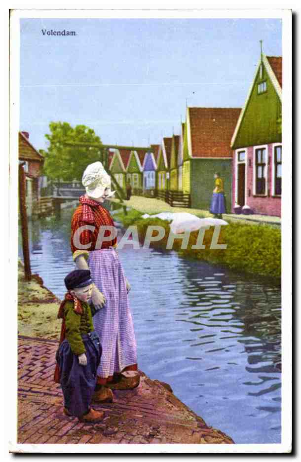 CPA Pays Bas Volendam Folklore Costume